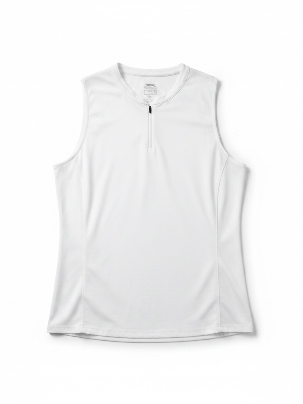 Slazenger White Sleeveless Performance Tank Top with Zip